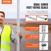 image:imageVEVOR Aluminum Grade Rod 25Feet10ths 6 Sections Telescopic Measuring RodDoubleSided Scale 110ft Leveling Rod StickAluminum Alloy Survey Rod wBubble Level ampCarrying Bag for HousesWallsFloors16 FT10ths