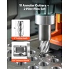 image:imageVEVOR Annular Cutter Set 13 pcs Weldon Shank Mag Drill Bits 1 Cutting Depth 716 to 1116 Cutting Diameter M2AL HSS 2 Pilot Pins Hex Wrench and Portable Case for Using with Magnetic Drills716  1116  2Universal