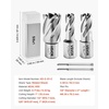 image:imageVEVOR Annular Cutter Set 13 pcs Weldon Shank Mag Drill Bits 1 Cutting Depth 716 to 1116 Cutting Diameter M2AL HSS 2 Pilot Pins Hex Wrench and Portable Case for Using with Magnetic Drills12  1  1