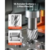 image:imageVEVOR Annular Cutter Set 13 pcs Weldon Shank Mag Drill Bits 1 Cutting Depth 716 to 1116 Cutting Diameter M2AL HSS 2 Pilot Pins Hex Wrench and Portable Case for Using with Magnetic Drills716  138  1