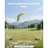 image:imageVEVOR Arch Backdrop Stand 72 x 4 ft Stable Structure Easy Assembly 1 Set Gold Metal Arch Backdrop Stand for Wedding Birthday Party Graduation Holiday Celebration and Ceremony Decoration6 x 26 ft  5 x 22 ft  4 x 17 ft