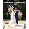 image:imageVEVOR Arch Backdrop Stand 72 x 4 ft Stable Structure Easy Assembly 1 Set Gold Metal Arch Backdrop Stand for Wedding Birthday Party Graduation Holiday Celebration and Ceremony Decoration66ft