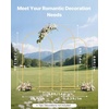 image:imageVEVOR Arch Backdrop Stand 72 x 4 ft Stable Structure Easy Assembly 1 Set Gold Metal Arch Backdrop Stand for Wedding Birthday Party Graduation Holiday Celebration and Ceremony Decoration8ft 72ft 66ft  new version