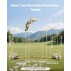image:imageVEVOR Arch Backdrop Stand 72 x 4 ft Stable Structure Easy Assembly 1 Set Gold Metal Arch Backdrop Stand for Wedding Birthday Party Graduation Holiday Celebration and Ceremony Decoration72ft 66ft 6ft