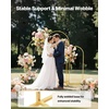 image:imageVEVOR Arch Backdrop Stand 72 x 4 ft Stable Structure Easy Assembly 1 Set Gold Metal Arch Backdrop Stand for Wedding Birthday Party Graduation Holiday Celebration and Ceremony Decoration6 x 26 ft  5 x 22 ft  4 x 17 ft