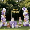 image:imageVEVOR Arch Backdrop Stand 72 x 4 ft Stable Structure Easy Assembly 1 Set Gold Metal Arch Backdrop Stand for Wedding Birthday Party Graduation Holiday Celebration and Ceremony Decoration72ft 66ft 6ft