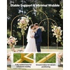 image:imageVEVOR Arch Backdrop Stand 72 x 4 ft Stable Structure Easy Assembly 1 Set Gold Metal Arch Backdrop Stand for Wedding Birthday Party Graduation Holiday Celebration and Ceremony Decoration8ft 72ft 66ft  new version