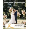 image:imageVEVOR Arch Backdrop Stand 72 x 4 ft Stable Structure Easy Assembly 1 Set Gold Metal Arch Backdrop Stand for Wedding Birthday Party Graduation Holiday Celebration and Ceremony Decoration72ft 66ft 6ft