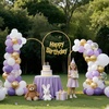 image:imageVEVOR Arch Backdrop Stand 72 x 4 ft Stable Structure Easy Assembly 1 Set Gold Metal Arch Backdrop Stand for Wedding Birthday Party Graduation Holiday Celebration and Ceremony Decoration6 x 26 ft  5 x 22 ft  4 x 17 ft