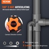 image:imageVEVOR Articulating Borescope Camera with Light TwoWay Articulated Endoscope Inspection Camera with 64mm Tiny Lens 5 IPS 1080P HD Screen 8X Zoom 8 LED Light Snake Camera for Automotive Plumbing