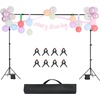 image:imageVEVOR Backdrop Stand 10 x 10 ft Adjustable Photo Backdrop Stand Kit Portable Background with 4 Crossbars Heavy Duty Projector Screen  for Wedding Photo Video Studio amp Party7 x 10 Ft