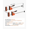 image:imageVEVOR Bar Clamps for Woodworking 2Pack 24 inch Parallel Clamp Set FClamp with 1500 lbs Load Limit Even Pressure Highstrength Plastic and Carbon Steel for Woodworking Metal Working Orange36