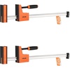 image:imageVEVOR Bar Clamps for Woodworking 2Pack 24 inch Parallel Clamp Set FClamp with 1500 lbs Load Limit Even Pressure Highstrength Plastic and Carbon Steel for Woodworking Metal Working Orange24