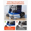 image:imageVEVOR Beach Cart with Large Wheels for Sand 165 lbs Load Capacity Heavy Duty Folding Beach Wagon with 10 Solid Wheels Insulated Cooler Bag Umbrella Holder Holds 4 Chairs for Camping amp Fishing