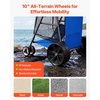 image:imageVEVOR Beach Cart with Large Wheels for Sand 165 lbs Load Capacity Heavy Duty Folding Beach Wagon with 10 Solid Wheels Insulated Cooler Bag Umbrella Holder Holds 4 Chairs for Camping amp Fishing