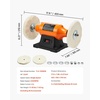 image:imageVEVOR Bench Buffer Polisher 12HP Polishing and Buffing Machine 0 to 8000RPM Benchtop Polisher with 2PCS 4 Cotton Wheel 3PCS 3 Abrasive Fiber Wheels amp Polishing Compound for Metal Jewelry Wood12HP6inch