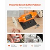 image:imageVEVOR Bench Buffer Polisher 12HP Polishing and Buffing Machine 0 to 8000RPM Benchtop Polisher with 2PCS 4 Cotton Wheel 3PCS 3 Abrasive Fiber Wheels amp Polishing Compound for Metal Jewelry Wood12HP6inch