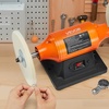 image:imageVEVOR Bench Buffer Polisher 12HP Polishing and Buffing Machine 0 to 8000RPM Benchtop Polisher with 2PCS 4 Cotton Wheel 3PCS 3 Abrasive Fiber Wheels amp Polishing Compound for Metal Jewelry Wood34HP8inch