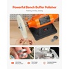 image:imageVEVOR Bench Buffer Polisher 12HP Polishing and Buffing Machine 0 to 8000RPM Benchtop Polisher with 2PCS 4 Cotton Wheel 3PCS 3 Abrasive Fiber Wheels amp Polishing Compound for Metal Jewelry Wood34HP8inch