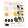 image:imageVEVOR Bench Buffer Polisher 12HP Polishing and Buffing Machine 0 to 8000RPM Benchtop Polisher with 2PCS 4 Cotton Wheel 3PCS 3 Abrasive Fiber Wheels amp Polishing Compound for Metal Jewelry Wood12HP4inch