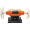 image:imageVEVOR Bench Buffer Polisher 12HP Polishing and Buffing Machine 0 to 8000RPM Benchtop Polisher with 2PCS 4 Cotton Wheel 3PCS 3 Abrasive Fiber Wheels amp Polishing Compound for Metal Jewelry Wood34HP8inch