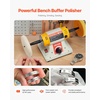 image:imageVEVOR Bench Buffer Polisher 12HP Polishing and Buffing Machine 0 to 8000RPM Benchtop Polisher with 2PCS 4 Cotton Wheel 3PCS 3 Abrasive Fiber Wheels amp Polishing Compound for Metal Jewelry Wood12HP4inch