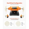 image:imageVEVOR Bench Buffer Polisher 12HP Polishing and Buffing Machine 0 to 8000RPM Benchtop Polisher with 2PCS 4 Cotton Wheel 3PCS 3 Abrasive Fiber Wheels amp Polishing Compound for Metal Jewelry Wood12HP6inch