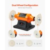 image:imageVEVOR Bench Buffer Polisher 12HP Polishing and Buffing Machine 0 to 8000RPM Benchtop Polisher with 2PCS 4 Cotton Wheel 3PCS 3 Abrasive Fiber Wheels amp Polishing Compound for Metal Jewelry Wood34HP8inch