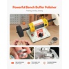 image:imageVEVOR Bench Buffer Polisher 12HP Polishing and Buffing Machine 0 to 8000RPM Benchtop Polisher with 2PCS 4 Cotton Wheel 3PCS 3 Abrasive Fiber Wheels amp Polishing Compound for Metal Jewelry Wood12HP4inchStylobate
