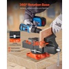 image:imageVEVOR Bench Vise 5 Jaw Width 5 Max Jaw Opening Multipurpose Vise with 360 Swivel Locking Base 28 Throat Depth Heavy Duty Ductile Iron Workbench Vise with Anvil for Clamping Round Pipes5inch