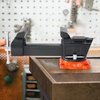 image:imageVEVOR Bench Vise 5 Jaw Width 5 Max Jaw Opening Multipurpose Vise with 360 Swivel Locking Base 28 Throat Depth Heavy Duty Ductile Iron Workbench Vise with Anvil for Clamping Round Pipes5inch