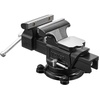 image:imageVEVOR Bench Vise 5 Jaw Width 5 Max Jaw Opening Multipurpose Vise with 360 Swivel Locking Base 28 Throat Depth Heavy Duty Ductile Iron Workbench Vise with Anvil for Clamping Round Pipes4inch