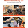 image:imageVEVOR Bench Vise 5 Jaw Width 5 Max Jaw Opening Multipurpose Vise with 360 Swivel Locking Base 28 Throat Depth Heavy Duty Ductile Iron Workbench Vise with Anvil for Clamping Round Pipes5inch