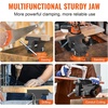 image:imageVEVOR Bench Vise 5 Jaw Width 5 Max Jaw Opening Multipurpose Vise with 360 Swivel Locking Base 28 Throat Depth Heavy Duty Ductile Iron Workbench Vise with Anvil for Clamping Round Pipes45 Inch