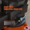 image:imageVEVOR Bench Vise 5 Jaw Width 5 Max Jaw Opening Multipurpose Vise with 360 Swivel Locking Base 28 Throat Depth Heavy Duty Ductile Iron Workbench Vise with Anvil for Clamping Round Pipes6inch