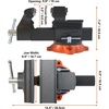image:imageVEVOR Bench Vise 65 Jaw Width 65 Forward amp93 Reverse Opening 360Degree Swivel Locking Base Multipurpose Workbench wAnvil Heavy Duty Ductile Iron wBolts amp Nuts for Drilling Pipe Cutting65 Inch