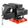 image:imageVEVOR Bench Vise 65 Jaw Width 65 Forward amp93 Reverse Opening 360Degree Swivel Locking Base Multipurpose Workbench wAnvil Heavy Duty Ductile Iron wBolts amp Nuts for Drilling Pipe Cutting55inch