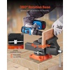image:imageVEVOR Bench Vise 65 Jaw Width 65 Forward amp93 Reverse Opening 360Degree Swivel Locking Base Multipurpose Workbench wAnvil Heavy Duty Ductile Iron wBolts amp Nuts for Drilling Pipe Cutting55inch