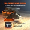image:imageVEVOR Bench Vise 65 Jaw Width 65 Forward amp93 Reverse Opening 360Degree Swivel Locking Base Multipurpose Workbench wAnvil Heavy Duty Ductile Iron wBolts amp Nuts for Drilling Pipe Cutting65 Inch