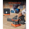 image:imageVEVOR Bench Vise 65 Jaw Width 65 Forward amp93 Reverse Opening 360Degree Swivel Locking Base Multipurpose Workbench wAnvil Heavy Duty Ductile Iron wBolts amp Nuts for Drilling Pipe Cutting8inch