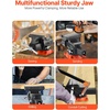 image:imageVEVOR Bench Vise 65 Jaw Width 65 Forward amp93 Reverse Opening 360Degree Swivel Locking Base Multipurpose Workbench wAnvil Heavy Duty Ductile Iron wBolts amp Nuts for Drilling Pipe Cutting55inch