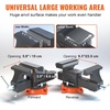 image:imageVEVOR Bench Vise 65 Jaw Width 65 Forward amp93 Reverse Opening 360Degree Swivel Locking Base Multipurpose Workbench wAnvil Heavy Duty Ductile Iron wBolts amp Nuts for Drilling Pipe Cutting65 Inch
