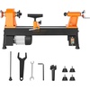 image:imageVEVOR Benchtop Wood Lathe 10 in x 18 in 05 HP 370W Power Wood Turning Lathe Machine 5 Variable Speeds 7801320192026403840 RPM with Rod Injection Wrenches Faceplate Foot Pads for Woodworking10 x 18370W