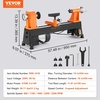 image:imageVEVOR Benchtop Wood Lathe 10 in x 18 in 05 HP 370W Power Wood Turning Lathe Machine 5 Variable Speeds 7801320192026403840 RPM with Rod Injection Wrenches Faceplate Foot Pads for Woodworking10 x 18370W
