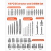 image:imageVEVOR Bolt Extractor Kit 65 Pieces Easy Out Screw Extractor Set Lug Nut Removal Tool with Left Hand Drill Bit Set for Removing Damaged Frozen Broken Rusted RoundedOff Bolts Nuts amp Screws49 PCS