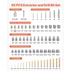 image:imageVEVOR Bolt Extractor Kit 65 Pieces Easy Out Screw Extractor Set Lug Nut Removal Tool with Left Hand Drill Bit Set for Removing Damaged Frozen Broken Rusted RoundedOff Bolts Nuts amp Screws65 PCS