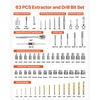 image:imageVEVOR Bolt Extractor Kit 65 Pieces Easy Out Screw Extractor Set Lug Nut Removal Tool with Left Hand Drill Bit Set for Removing Damaged Frozen Broken Rusted RoundedOff Bolts Nuts amp Screws63 PCS
