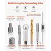 image:imageVEVOR Bolt Extractor Kit 65 Pieces Easy Out Screw Extractor Set Lug Nut Removal Tool with Left Hand Drill Bit Set for Removing Damaged Frozen Broken Rusted RoundedOff Bolts Nuts amp Screws63 PCS