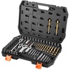 image:imageVEVOR Bolt Extractor Kit 65 Pieces Easy Out Screw Extractor Set Lug Nut Removal Tool with Left Hand Drill Bit Set for Removing Damaged Frozen Broken Rusted RoundedOff Bolts Nuts amp Screws63 PCS
