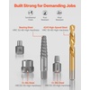 image:imageVEVOR Bolt Extractor Kit 65 Pieces Easy Out Screw Extractor Set Lug Nut Removal Tool with Left Hand Drill Bit Set for Removing Damaged Frozen Broken Rusted RoundedOff Bolts Nuts amp Screws54 PCS